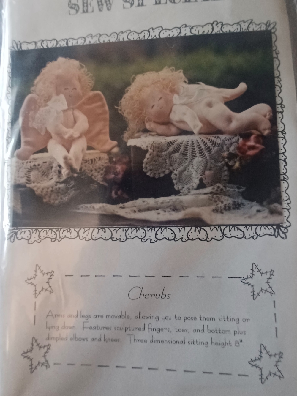 SEW SPECIAL Vintage (1994) Cherubs  Poseable Sculpture Sewing Pattern - 8"